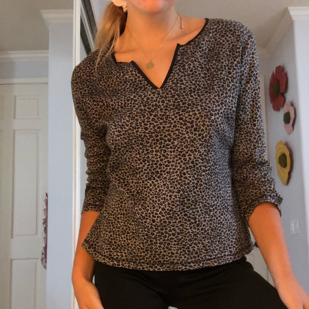 Long sleeve Leopard print shirt